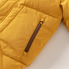 Dave&Bella Toddler Boys Winter Charming Yellow Mid-length Outdoor Cozy Down Coats