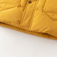 Dave&Bella Toddler Boys Winter Charming Yellow Mid-length Outdoor Cozy Down Coats