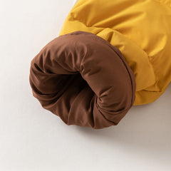 Dave&Bella Toddler Boys Winter Charming Yellow Mid-length Outdoor Cozy Down Coats