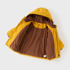 Dave&Bella Toddler Boys Winter Charming Yellow Mid-length Outdoor Cozy Down Coats