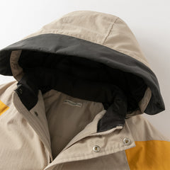 Dave&Bella Kids Boys Winter Casual Khaki Outwear Hooded Fleece-lined Cozy Down Coats