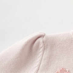 Dave&Bella Toddler Girls Elegant Pink Turtle Long-sleeved A-line Party Mesh Dress