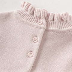 Dave&Bella Toddler Girls Elegant Pink Turtle Long-sleeved A-line Party Mesh Dress