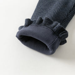 Dave&Bella Toddler Girls Winter Cute Pink/Blue Warm Plush-lined Pants