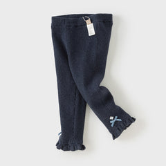 Dave&Bella Toddler Girls Winter Cute Pink/Blue Warm Plush-lined Pants