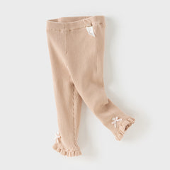 Dave&Bella Toddler Girls Winter Cute Pink/Blue Warm Plush-lined Pants