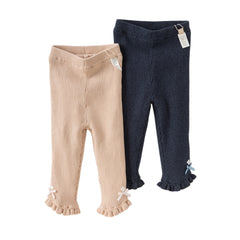 Dave&Bella Toddler Girls Winter Cute Pink/Blue Warm Plush-lined Pants