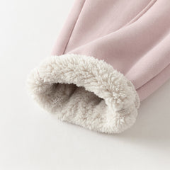 Dave&Bella Toddler Girls Winter Outdoor Adjustable Waistband Loose Drawstring Sweatpants