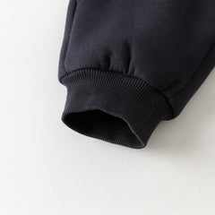 Dave&Bella Toddler Girls Winter Outdoor Adjustable Waistband Loose Drawstring Sweatpants