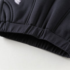 Dave&Bella Toddler Girls Winter Outdoor Adjustable Waistband Loose Drawstring Sweatpants