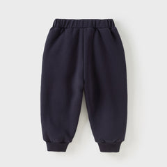 Dave&Bella Toddler Girls Winter Outdoor Adjustable Waistband Loose Drawstring Sweatpants