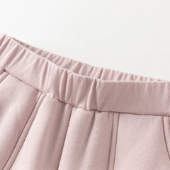 Dave&Bella Toddler Girls Winter Outdoor Adjustable Waistband Loose Drawstring Sweatpants