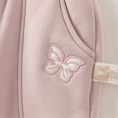 Dave&Bella Toddler Girls Winter Outdoor Adjustable Waistband Loose Drawstring Sweatpants