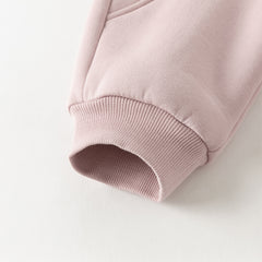 Dave&Bella Toddler Girls Winter Outdoor Adjustable Waistband Loose Drawstring Sweatpants