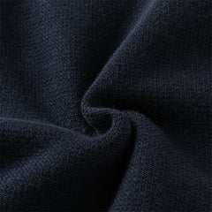 Dave&Bella Toddler Boys Navy Blue Cozy Turtle Versatile Plush-lined Sweaters Tops