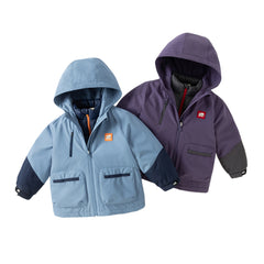 Dave&Bella Kids Boys Winter Outdoor Waterproof Warm Hooded Two-piece Down Coat Sets