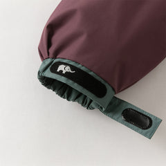 Dave&Bela Toddler Boys Winter Purple Outdoor Windproof Hooded Down Coats