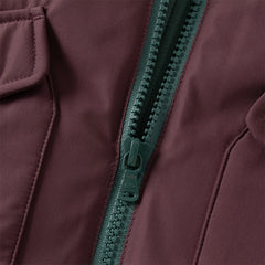 Dave&Bela Toddler Boys Winter Purple Outdoor Windproof Hooded Down Coats