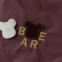 Dave&Bela Toddler Boys Winter Purple Outdoor Windproof Hooded Down Coats