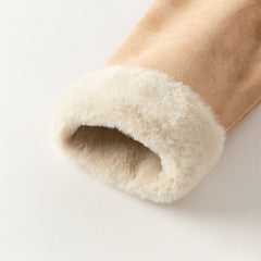 Dave&Bella Toddler Boys Winter Casual Brown Camel Outwear Hooded Plush-lined Coats