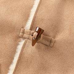 Dave&Bella Toddler Boys Winter Casual Brown Camel Outwear Hooded Plush-lined Coats