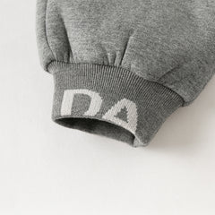 Dave&Bella Toddler Girls/Boys Outdoor Loose Grey Drawstring Plush-lined Pants