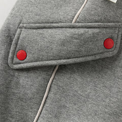 Dave&Bella Toddler Girls/Boys Outdoor Loose Grey Drawstring Plush-lined Pants