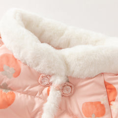 Dave&Bella Toddler Girls Winter Adorable Print Chinese-style Plush Turtle Cozy Down Coats