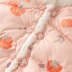 Dave&Bella Toddler Girls Winter Adorable Print Chinese-style Plush Turtle Cozy Down Coats