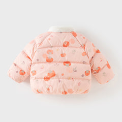 Dave&Bella Toddler Girls Winter Adorable Print Chinese-style Plush Turtle Cozy Down Coats