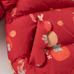 Dave&Bella Toddler Girls Winter Adorable Print Chinese-style Plush Turtle Cozy Down Coats