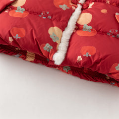 Dave&Bella Toddler Girls Winter Adorable Print Chinese-style Plush Turtle Cozy Down Coats