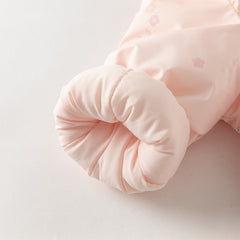 Dave&Bella Toddler Girls Chinese-style Pink Print Plush Turtle Outwear Padded Coats