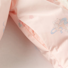 Dave&Bella Toddler Girls Chinese-style Pink Print Plush Turtle Outwear Padded Coats