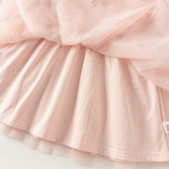 Dave&Bella Toddler Girls Classic Chinese-style Turtle Cozy A-line Mesh Dress