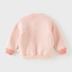 Dave&Bella Toddler Girls/Boys Festival Red/Pink Turtle Cozy Plush-lined Sweaters Tops