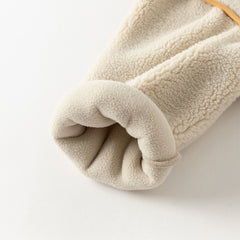 Dave&Bella Toddler Girls/Boys Winter Beige/Light Pink V-collar Outwear Cozy Coats