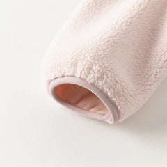 Dave&Bella Toddler Girls/Boys Winter Beige/Light Pink V-collar Outwear Cozy Coats