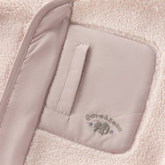 Dave&Bella Toddler Girls/Boys Winter Beige/Light Pink V-collar Outwear Cozy Coats