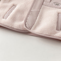 Dave&Bella Toddler Girls/Boys Winter Beige/Light Pink V-collar Outwear Cozy Coats