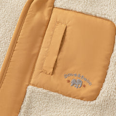 Dave&Bella Toddler Girls/Boys Winter Beige/Light Pink V-collar Outwear Cozy Coats