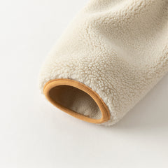 Dave&Bella Toddler Girls/Boys Winter Beige/Light Pink V-collar Outwear Cozy Coats