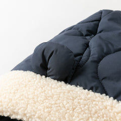 Dave&Bella Toddler Boys Navy Blue Outwear Hooded Long-sleeved Padded Coats