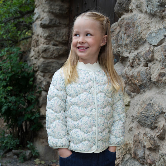 Dave&Bella Toddler Girls Winter Comfortable Elegant Print Waterproof Outwear Down Coats
