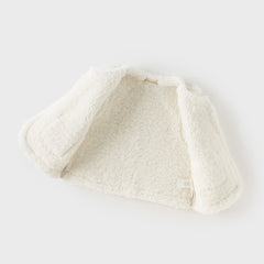 Dave&Bella Toddler Girls Elegant Grey Warm Plush Vests Tops