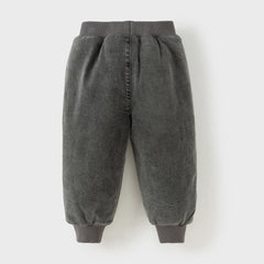 Dave&Bella Toddler Girls Casual Grey Warm Padded Jeans Pants