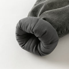 Dave&Bella Toddler Girls Casual Grey Warm Padded Jeans Pants