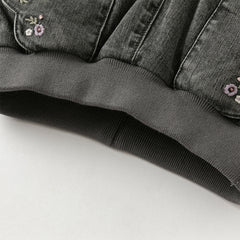 Dave&Bella Toddler Girls Casual Grey Warm Padded Jeans Pants