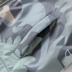 Dave&Bella Toddler Girls/Boys Playful Print Outwear Windproof Fleece-lined Hooded Coats