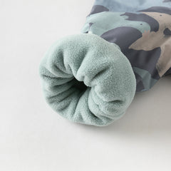 Dave&Bella Toddler Girls/Boys Playful Print Outwear Windproof Fleece-lined Hooded Coats